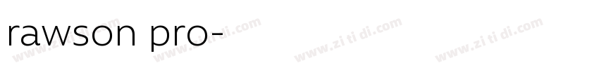 rawson pro字体转换